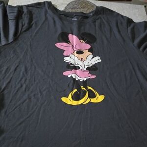 Disney Black Tee with Minnie Mouse Graphic
